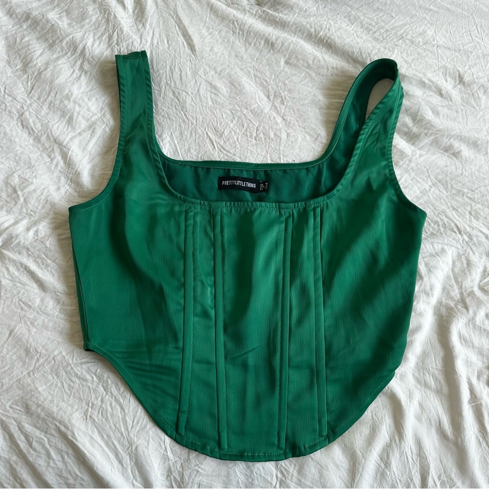 Green PLT Corset Top
